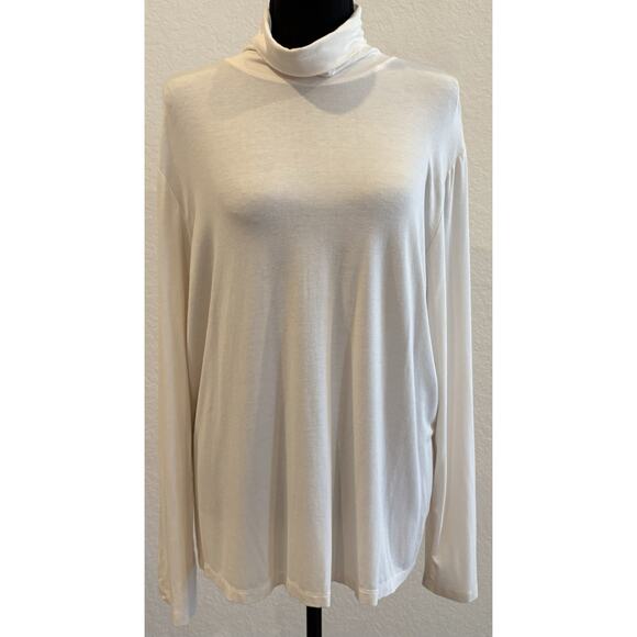 Chico’s Cream Turtleneck Rayon Blend Size 3 (XL) - Picture 1 of 4